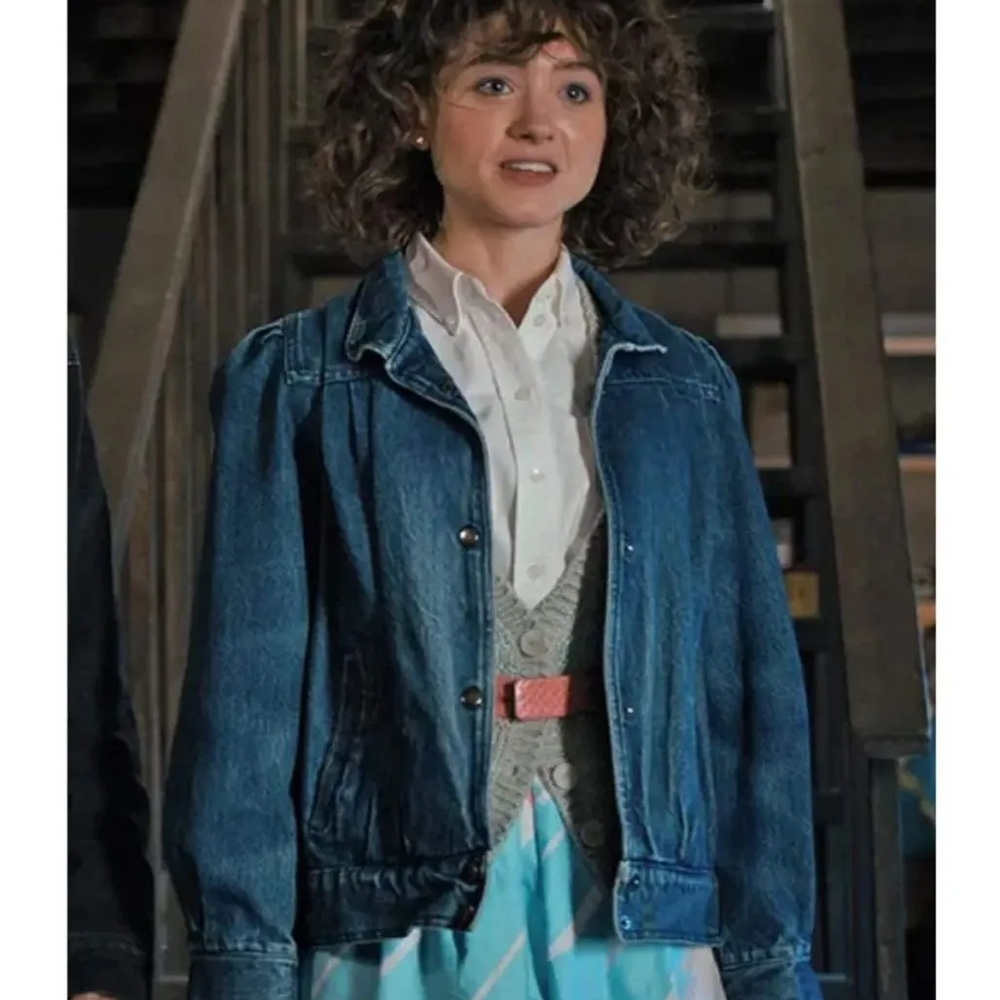 Vintage Retro  80's Dark Blue Jean Jacket Stranger Things Small - Picture 8 of 9